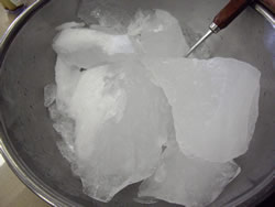 南極観測船「しらせ」から頂いた南極の氷