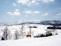 雪残る新潟の温泉にて