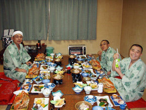 北海道、長万部の宿にて